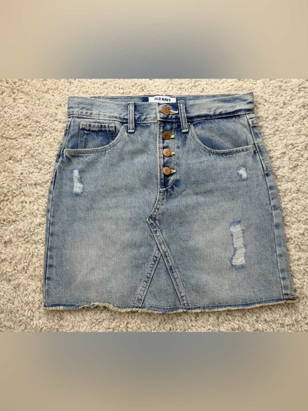 Old Navy SZ 10/12 Distressed Denim Skirt